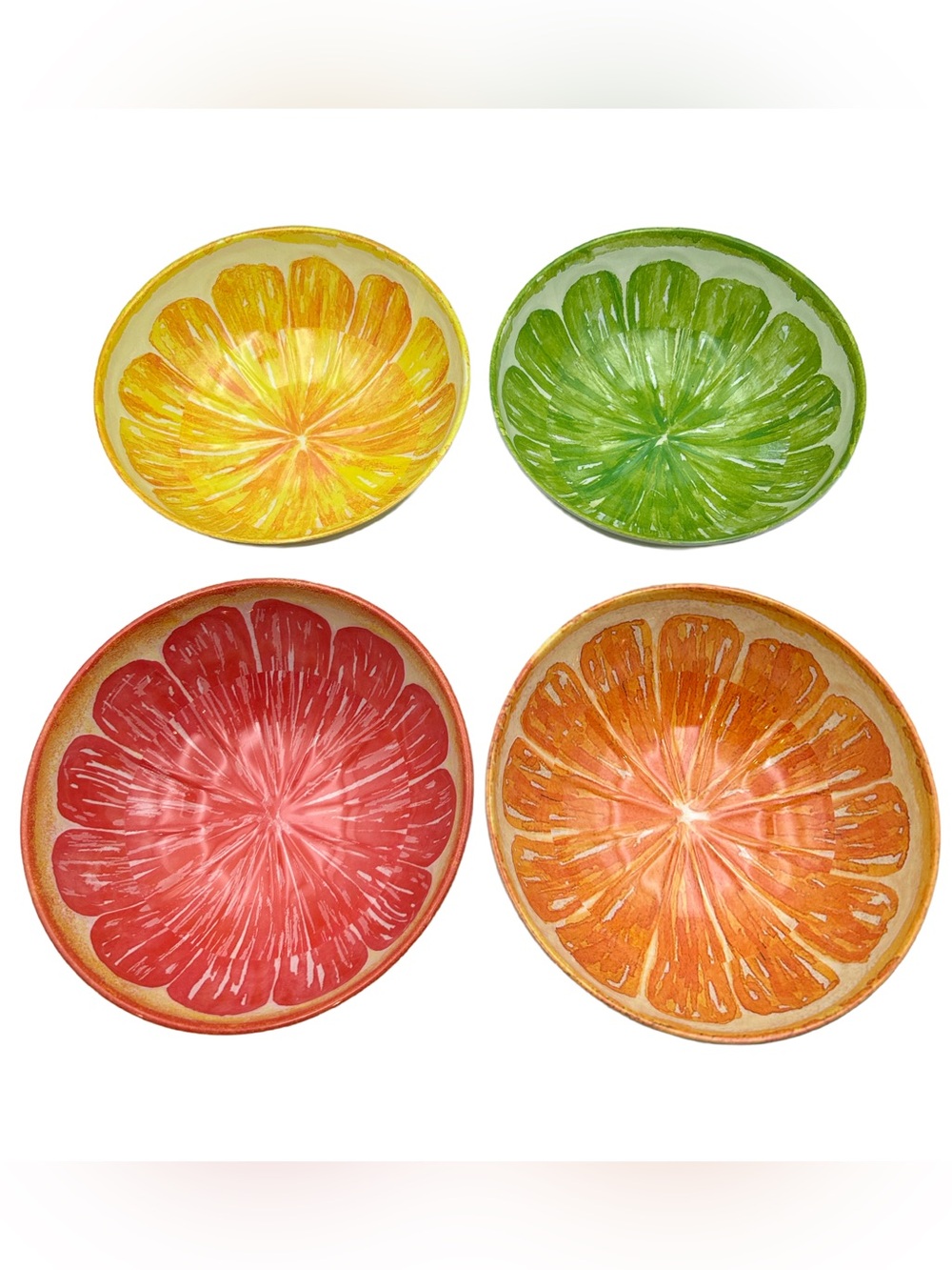 *New* C&C Citrus Melamine Bowls - Grapefruit, Orange, Lemon, and Lime (Set of 4)